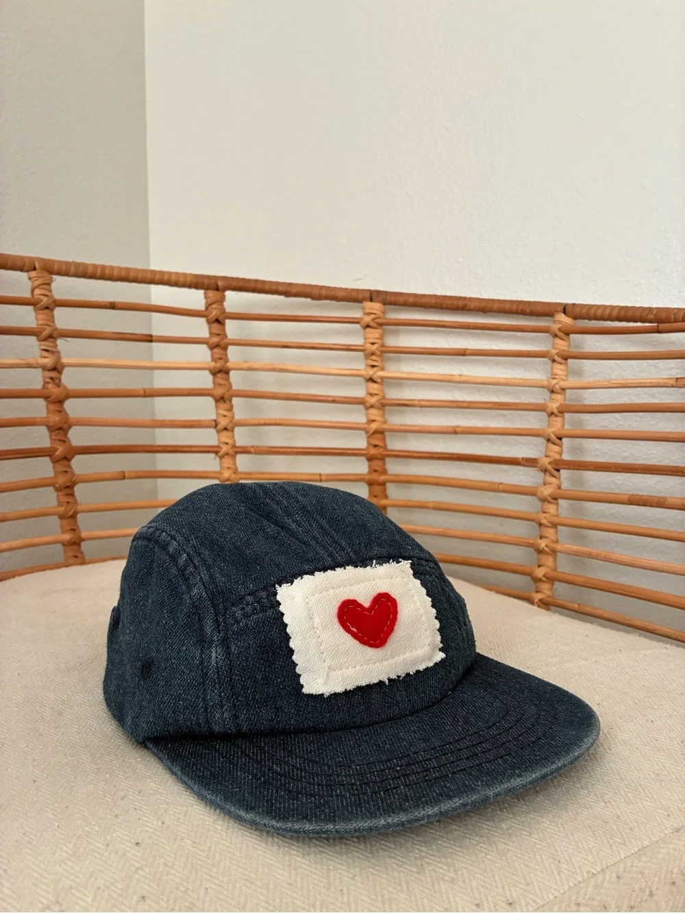 Kids Cash and Co Denim Heart Hat
